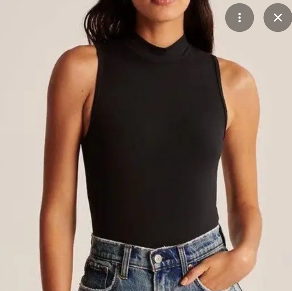 Abercrombie Mock Neck Sleeveless Bodysuit